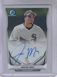 2014 Bowman Chrome Prospect Autographs Baseball Card #BCAPJM Jacob May - Picture 1 of 2