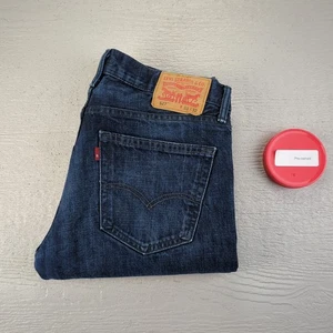 Levi's 527 Men's Jeans Size 33x32 Blue Boot Cut Worn Cuffs - Picture 1 of 14