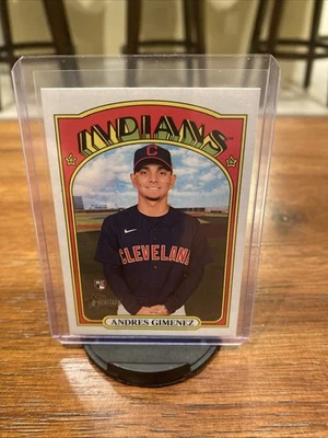 2021 Topps Heritage High Number - Andres Gimenez #569 (RC) - Image 1 of 2