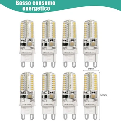 8x Lampadine G9 LED luci bianche fredde 5W SMD 3014 Cool white bulb lampada 220V - Immagine 1 di 4