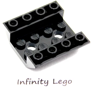 6 LEGO Black Slope 4 x 4 Doble Invertido Centro Abierto con 2 Agujeros (4854) - Imagen 1 de 2