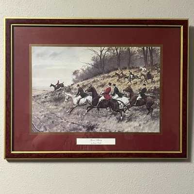 “Gone Away” de George Wright - Arte ecuestre de caza de zorro con impresión vintage Foto 1 de 4