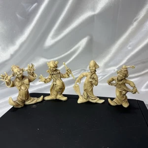 Menge 4 Vintage Kunststoff Clown Figuren 2,5" I Pry farbig - Bild 1 von 10