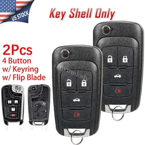 2 for Chevrolet Impala Buick Regal Verano Remote Car Key Fob Shell Case 4 Button - Bild 1 von 10