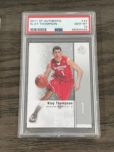 2011-12 SP Authentic Klay Thompson Rookie #23 PSA 10 Golden State Warriors (589) - Picture 1 of 2