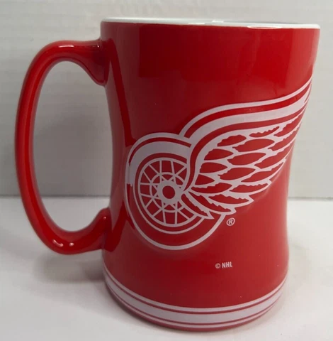 Detroit Red Wings Logo Coffee Mug Cup Ceramic Boelter Brands NHL Red White Cover
