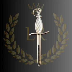 Joya enchapada en plata Masonic Regalia Blue Lodge House Tyler - Imagen 1 de 3