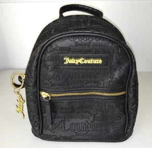 Mini Mochila Bolso Cartera Juicy Couture Negro Logo Deboss + Llavero NUEVO SIN ETIQUETAS NUEVO - Imagen 1 de 12
