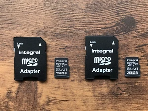 2x Integral Micro SD 256gb Super High Speed Memory Cards - Picture 1 of 2