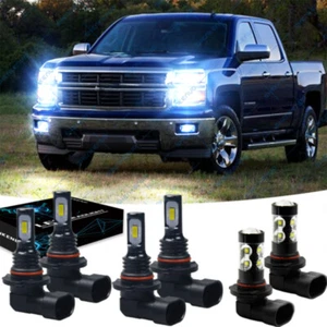 For Silverado 1500 2500 3500 2003-2006 LED Headlight + Fog Light Bulbs WH - Bild 1 von 12