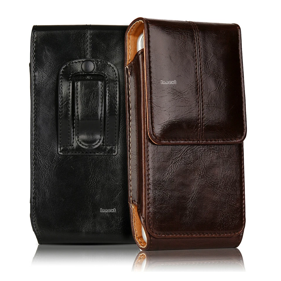 FUNDA FUNDA DE CUERO PARA LLEVAR VERTICAL PARA TELÉFONOS CELULARES CON CLIP PARA CINTURÓN Foto 1 de 1