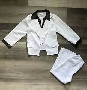 Kid's Deluxe Saturday Night Fever White Disco Suit Costume Size Medium Youth