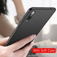 Simple Phone Case For Xiaomi Mi A3 Matte Soft Silicone Back Cover Plain Business