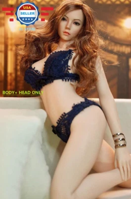 Superduck 1/6 Female head sculpt SDH002C w/ TBLeague Phicen Seamless body set