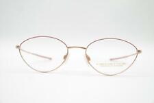 Vintage Neostyle Academic 301 Gold Pink Oval Glasses Eyeglass Frame NOS