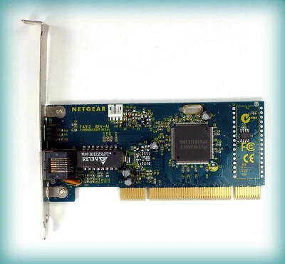 Vintage Netgear PCI FA312 Ethernet 10/100Base-TX 200Mbps full duplex PnP WOL NIC - Image 1 of 2