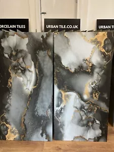 10x10cm Black, White & Copper Shiny Matt Porcelain Designer Tiles,Sample Listing - Picture 1 of 6