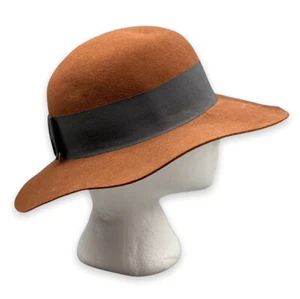 Toucan New York Los Angeles Brown Hat 100% Wool with Black Grosgrain Ribbon - Picture 1 of 12