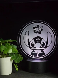 Stitch Night Light 8 Colours LED Lamp USB Custom Gift - Picture 1 of 5