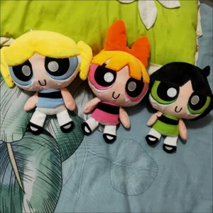3PCS SET The Powerpuff Girls Stuffed Plush Doll Toy Blossom Buttercup Bubbles - Picture 1 of 9