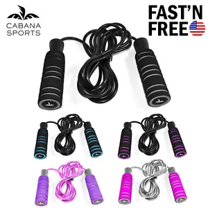 Jump Rope Aerobic Exercise Crossfit Boxing Skipping Cardio Adjustable Fitness - Picture 1 of 12
