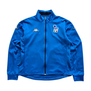 Kappa Italy 2002 Track Jacket Soccer Blue Italia Mens Medium - Picture 1 of 10