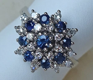 Diamant Ring 14Kt 585 Gold Ring Brillant Mega Safir Saphire Brillanten ♦️MAN1642 - Bild 1 von 12