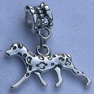Dalmatiner Welpenliebe Europäisches Bettelarmband Feuerwehrmann Hund Halskette Anhänger - Bild 1 von 8