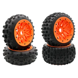 2pc Front and Rear Knobby Tyres Wheel Hub for 1/5 Hpi RV Km Baja 5b Parts - Picture 1 of 16