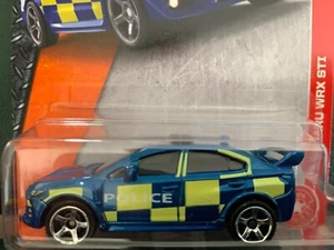 Matchbox #60 2015 Subaru WRX STI Police Car Blue - Picture 1 of 3