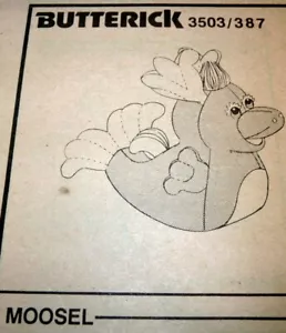 Vtg 1985 BUTTERICK Walt Disney WUZZLES MOOSEL #3503 Pattern Stuffed UNCUT - Picture 1 of 1