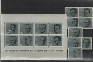 Block 3 und Blockmarken 20 Jahrestag Attentat auf A. Hitler 20.Juli 1944 - Picture 1 of 1