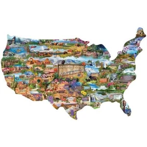 MasterPieces shaped jigsaw puzzle; National Parks of America; 1000 pcs - Picture 1 of 2