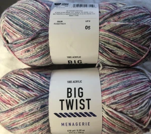 Big Twist Menagerie Yarn 5.29 OZ EA/ 410 YDS-MANY COLORS- DISCOUNT SHIPPING ON 2 - Picture 1 of 24