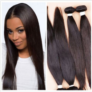 2 Bundles 100% Virgin Remy Human Hair Weave Extensions Wefts Weave Straight 50g