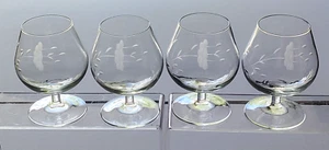 4 PC Vintage Princess House Crystal Heritage 8oz Cognac Brandy Snifter Glasses - Picture 1 of 4
