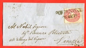 PORDENONE 1864 LOMBARDO-VENETO  5 s. (38) ISOLATO (252513) - Picture 1 of 2