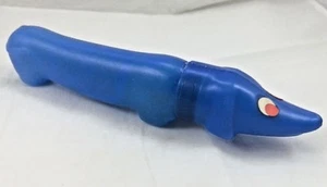 Astuccio portamatite cane bassotto blu vintage plastica dura anni 70 80 stile giapponese scuola - Foto 1 di 12