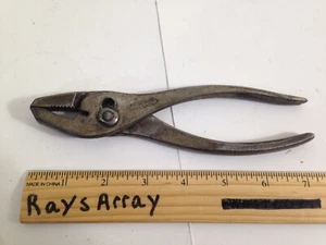 Vtg & Rare USA slip joint pliers with flathead screwdriver tip & different jaws - Picture 1 of 8