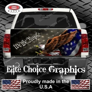 American Flag Eagle Constitution Truck Tailgate Wrap Vinyl Graphic Decal Sticker - Picture 1 of 1
