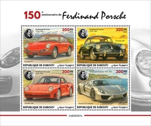 Djibouti 2025 M/S 150th anniversary of Ferdinand Porsche MNH - Picture 1 of 1