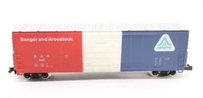 Life-Like 7731  N Scale Bangor Aroostook 50' Evans Freight Boxcar BAR 9125 - Image 1 of 4