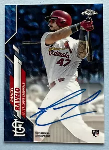 2020 Topps Chrome Rangel Ravelo AUTO RC BLUE Wave SP #/150 Cardinals Rookie - Picture 1 of 2