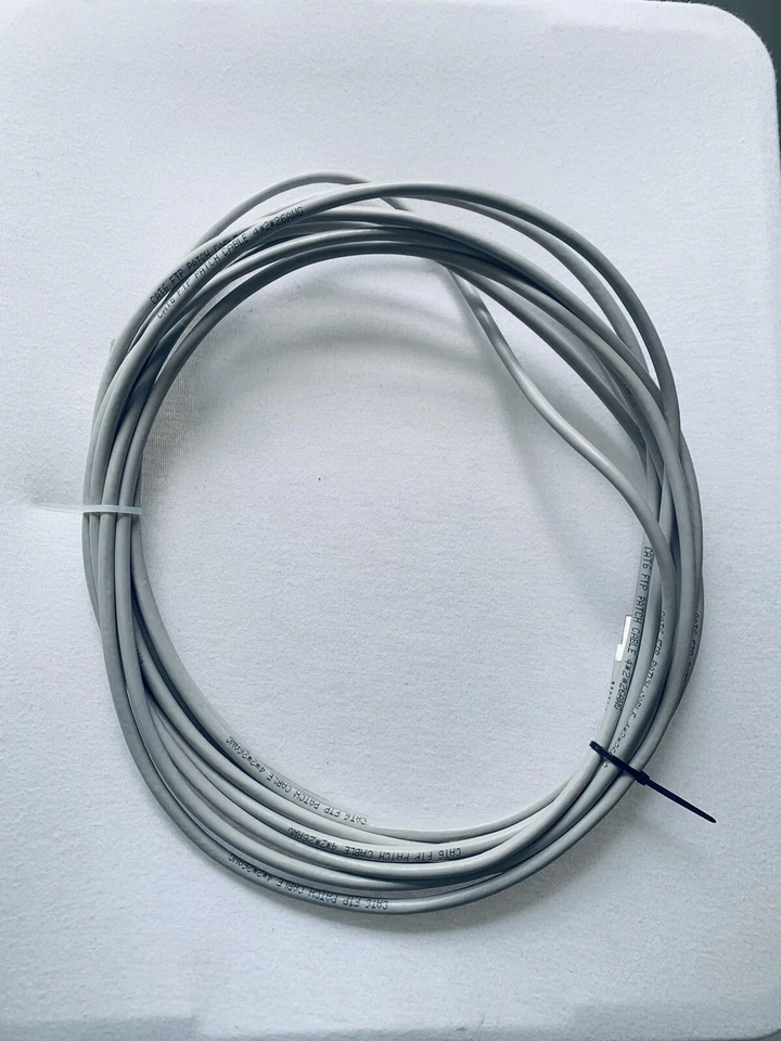 20FT CAT6 RJ45 Network LAN Ethernet U/FTP Shield Cable Flat Cord 26AWG White - Image 1 of 3