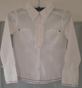 Bluse von "Eat Ants" /Gr. 128 / Mädchen / Nieten / Rüschen / Aufgesetzte Taschen - Bild 1 von 4