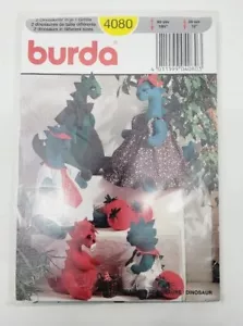 Burda 4080 Dinosaur Pattern And Doll Clothes Dress Shirt Necktie Playsuit Stuffe - Picture 1 of 2