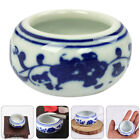 Ceramic White Blue Ink Dish Mini Ink Bowl for Calligraphy 6pcs