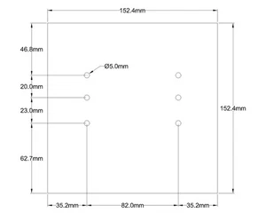 6" X 6" 152.4 X 152.4mm 24V 80W con 3M con orificios con termistor impresora 3D calentador - Imagen 1 de 12