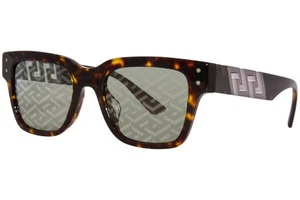 Occhiali da sole Versace VE4421F 108/V8 avana cerchio intero verde monogramma argento 52 mm - Foto 1 di 3