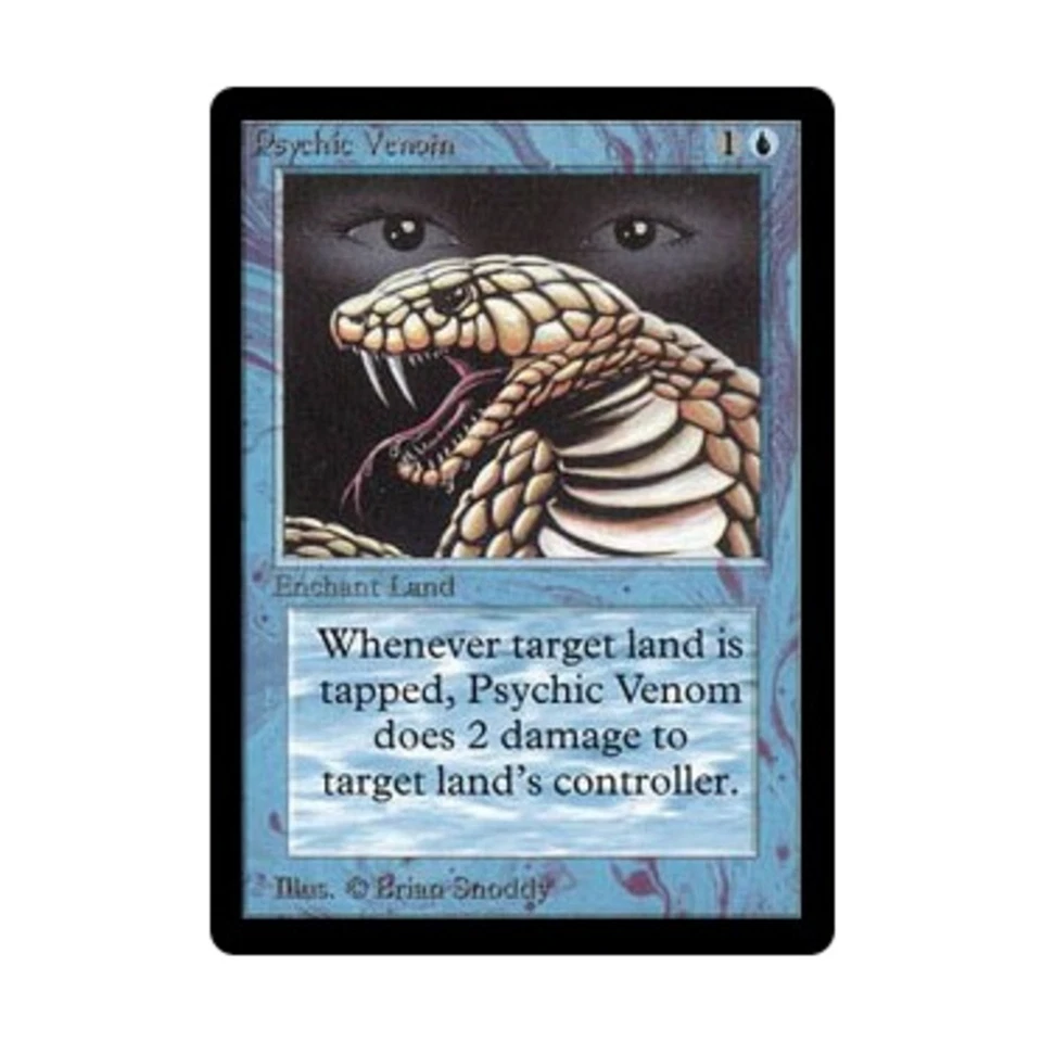 WOTC MtG Beta Psychic Venom (C) EX - Image 1 of 1